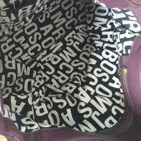 MARC JACOBS - large lilac soft leather shoulder bag - Picture 7 of 11